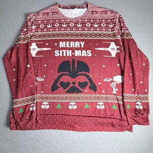 Merry Sith Mas Darth Vader 5XL Sweater Red Green Star Wars Unisex Christmas